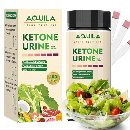 Ketone Test Strips, Ketosis Test Strips for Urine, 100 Keto Strips Urine Testing for Ketogenic & Low-Carb Diets, Home Test Kit for Keto Diet