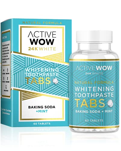 Toothpaste tablets with baking soda and mint natural teeth whiten…