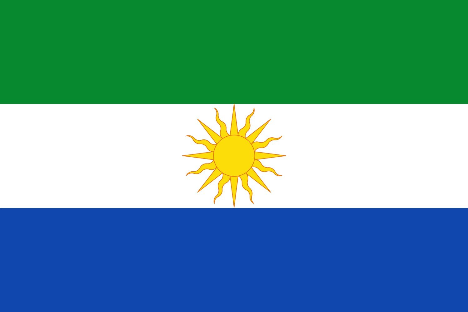Drapeau Rosas Cauca grand format pour pavoiser sans décoloration au soleil