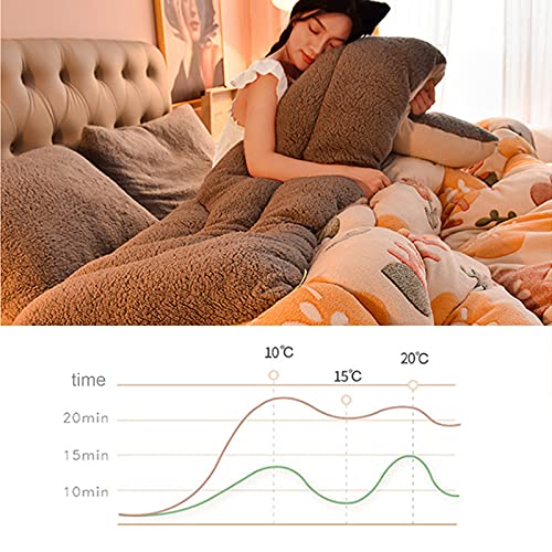 Pluizige Dekbed, Warm Dekbed Dikker Lam Kasjmier Deken Winter Zacht Warm Bed Dekbed Beddengoed Alle Seizoen Down Alternatief Voor Thuis Slaapkamer,I,200x230m(3kg) - Image 4