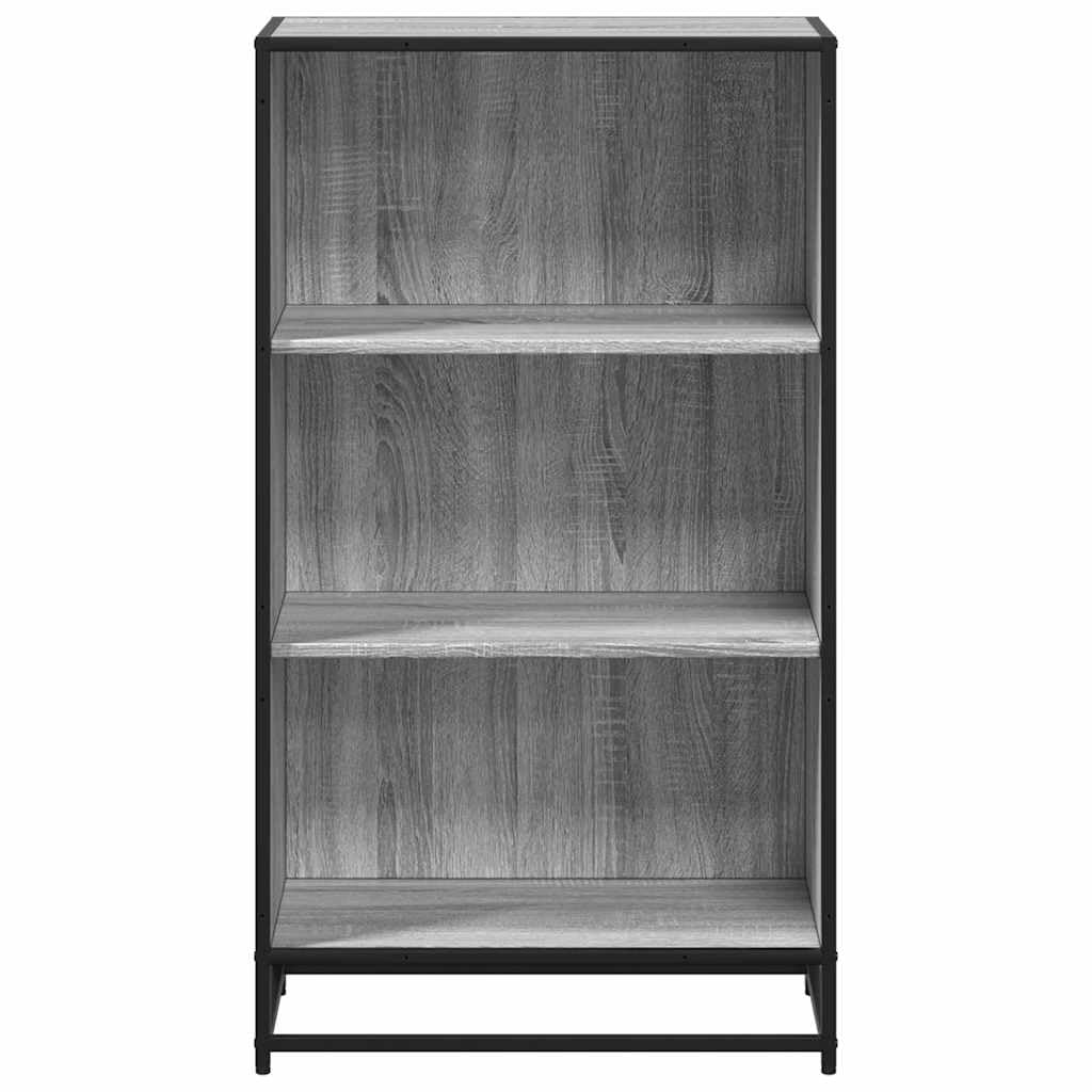 Bibliothèque à 3 compartiments Gris Sonoma 60 x 35 x 107,5 cm