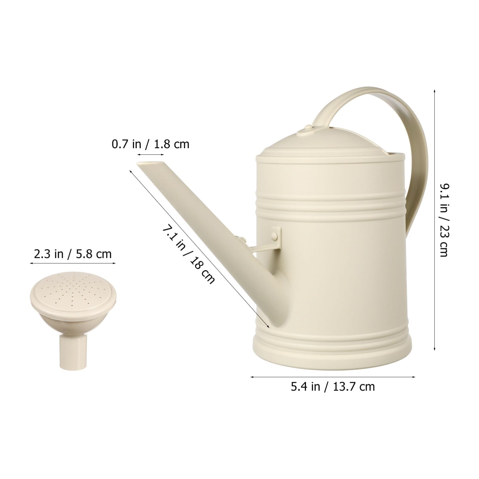 BESPORTBLE Annaffiatoio Zincato Con Beccuccio Lungo Strumento Da Giardinaggio Per Piante e Fiori Design Elegante e Pratico Per Uso Domestico e Giardino