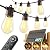 addlon 54(48+6) FT Solar String Lights Outdoor Waterproof with USB Port & Remote Control Solar Patio Lights Last for 20+Hrs Dimmable Solar Power LED 26 Bulbs Hanging for Porch Garden Market Bistro