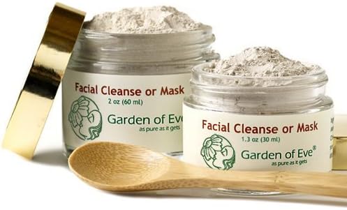 Garden of Eve Facial Cleanse or Mask (Exfoliating) (Combination/Anti-aging/Sensitive)(Certified Organic Ingredients) Fragrance-Free (No synthetic ingredients, No fillers or binders)-1.3 oz