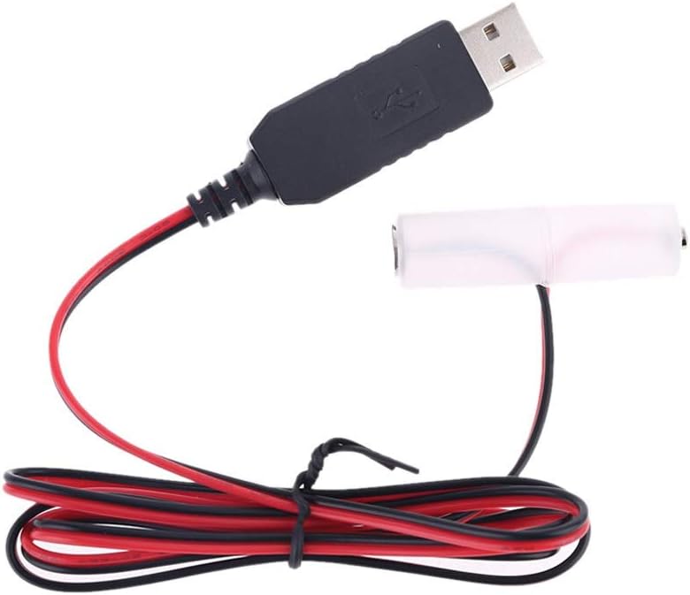 T-HOT AA Battery Eliminator Power Supply Adapter, 1m USB Power Supply Cable,1.5V - 6V, 4 Types for Choose, Replace 1 to 4pcs AA Battery