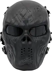 Máscara tática de caveira, máscara facial completa, máscara de airsoft, para festa de Halloween cosplay CS jogos de sobrevivência tiro