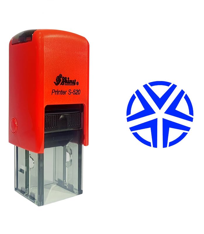 MeetYouAffection Shiny S-520 "Sdw Initial" Round Self Inking Kids Teacher Stamp Personalized Custom Shiny 20mm Rubber Mini Stamp