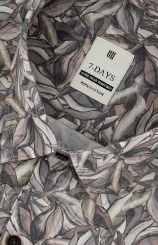 Image of 7-DAYS Men's Premium Formal Printed Shirt - 100% Cotton, Regular Fit, Full Sleeves, with Pocket - Stylish for Special Occasions.