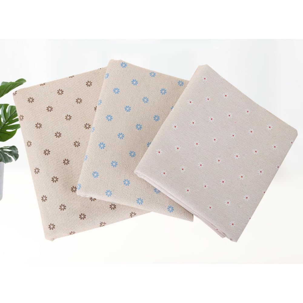 Tela de lino para manualidades, venta por metros, aprox. 300 x 150 cm, mantel de tela, tela para coser, estampado de flores, tela para costura, acolchar, manualidades, manualidades, álbumes de