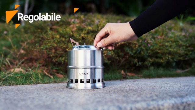 Fornello da campeggio in acciaio cromato per bombole mod. Campingaz - Made in Italy