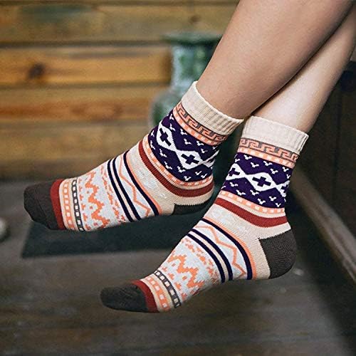 5 Pairs Womens Socks Wool Thermal Warm Knitting Ladies Socks