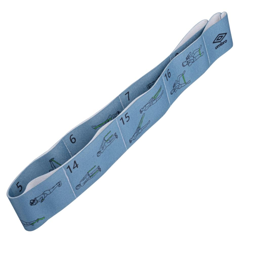 Umbro Resistance Band with 16 Exercises - Medium Tension - Blue - Strength Training, Balance & Stability Exercises