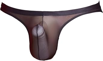 Hedmy Mens Sexy Elephant Nose Panties Underwear Lingerie Glossy Smooth Low Rise Thongs Underpants