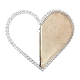 Sweet Lady Tragbare Liebes-Handtasche mit Diamant-Tasche, kleine Strandtasche, gold...