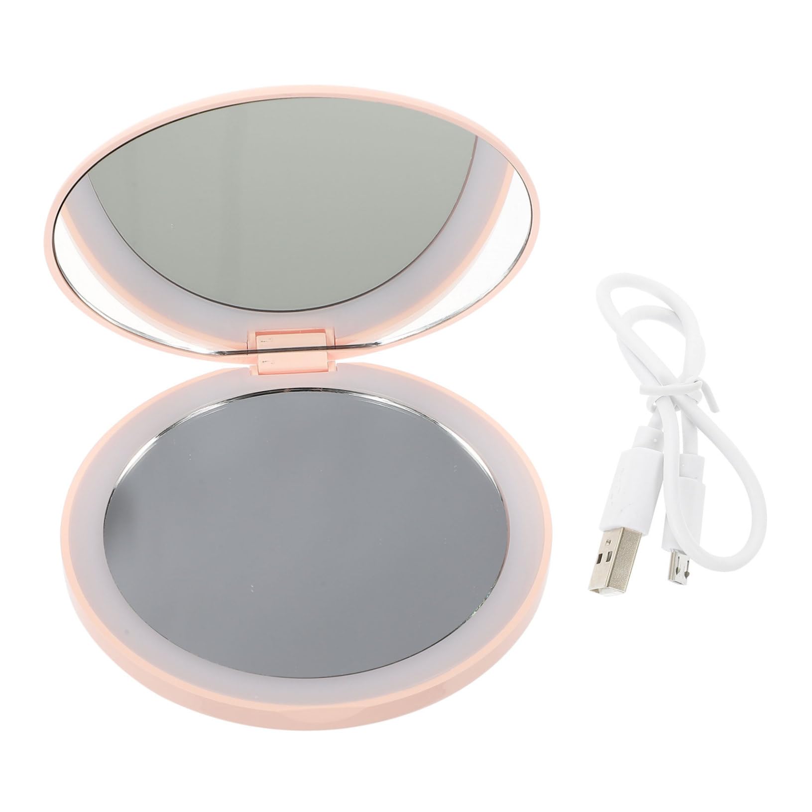 3 Juegos Espejo De Vanidad Espejo De Bolsillo Iluminado Espejo De Viaje con Luz Espejo De Mesa con Luces Pequeño Espejo Plegable Espejo De Aumento Diodo Abdominales Perder Mini