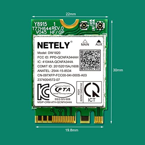 Netely Ieee 802.11Ac Wifi 5 Ngff M2 Interface 1200Mbps Wifi Adapter For Laptop-Ngff M2 Wi-Fi Card With Wifi Audio Adapter-Oem Dell Wireless Network Adapter Dw1820 #TOP5