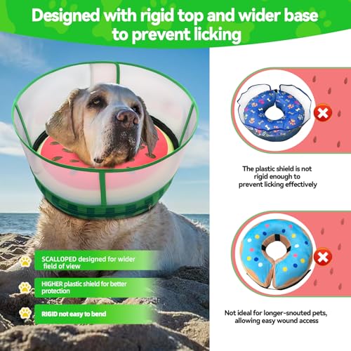 Image of Upgraded Inflatable Dog Cone Collar to Stop Licking, Soft Dog Donut Collar