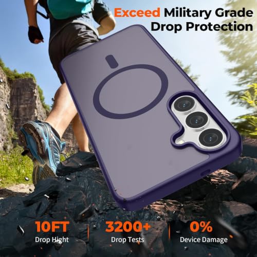 Image of AIBEX Back Cover for Samsung Galaxy S25 Plus| Slim Case with Wireless Charging Support | Anti-Scratch, Shockproof, Anti-Fingerprint & Lightweight Military-Grade Protective Cover - Purple