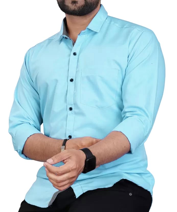 Image of Tee Projekt Premium Plain Cotton Shirt for Men | Cotton Shirt | Casual Shirt | Solid Shirt | Full Sleeves | Formal Shirt