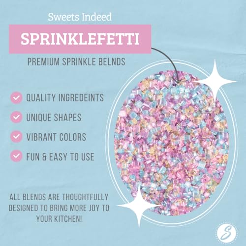 Image of Sweets Indeed Pastel Sugar, Edible Sprinkle Sugar Mix, Perfect for Cake Decorations, Baking, Ice Cream, Cookies, Cupcake Topper, 4 ounces