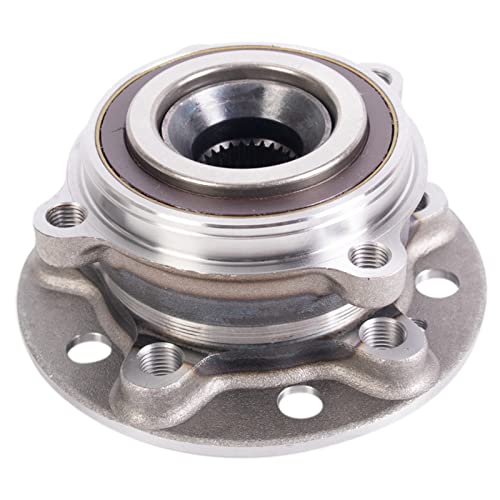 Image of TRQ Front Left and Right Wheel Bearing and Hub Assembly Set 2 Piece Compatible with 15-21 Mercedes-Benz C300 4Matic 16-18 GLC300 4Matic 2021 GLC300 4Matic 17-19 E300 4Matic 19-21 E450 4Matic