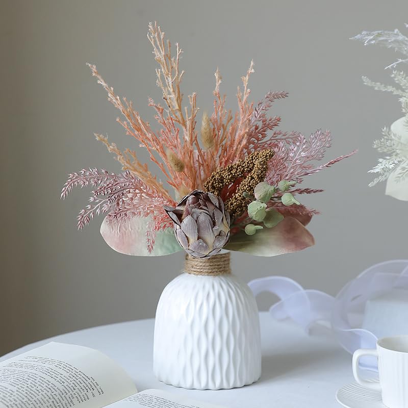 Ramo de Flores Secas Simuladas Estilo Retro para Hogar miniatura 5
