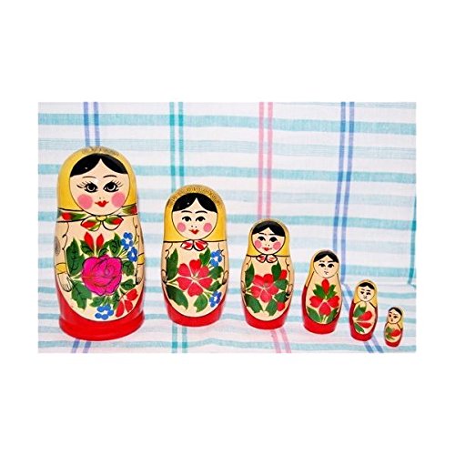 Amazon | ロシア伝統柄のマトリョーシカ ロシヤーノチカ 6個組