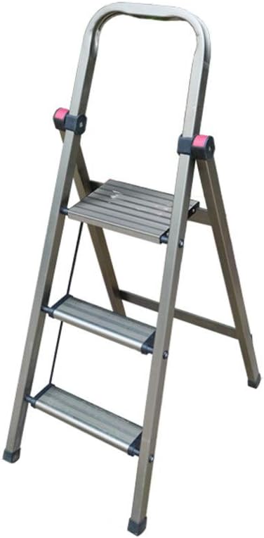 Step Stool Aluminum Alloy Stepladders,Three Step Ladder Four Step One-Sided Ladder Convenience Store Aluminum Alloy Stepladders Step Ladder/a/49.5 X 61 X 109Cm