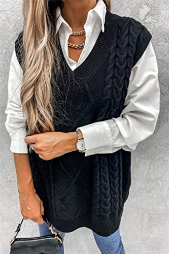 ORANDESIGNE Canotta da Donna con Scollo a V Senza