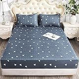 YUDEYU Gesteppt Spannbettlaken Schleifprozess Baumwollfabrik Tagesdecke Bettdecke Anti-Rutsch-Befestigung Matratzenschoner Topper (Farbe : E, Größe : 120x200cm/high 4-10cm)