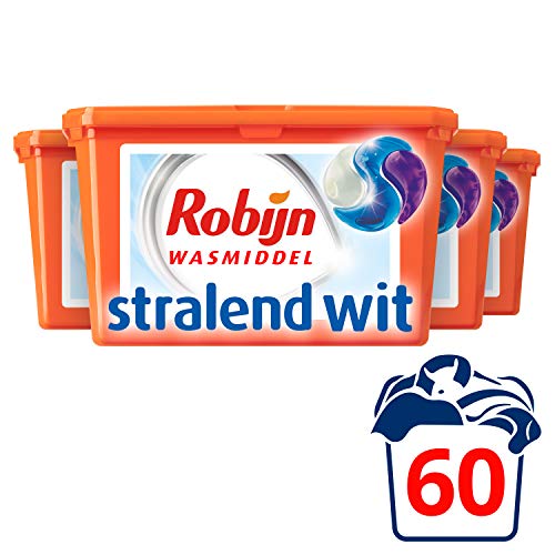 Robijn Stralend Wit Wascapsules speciaal voor de witte was - 4 x 15 wasbeurten - Voordeelverpakking - Image 3