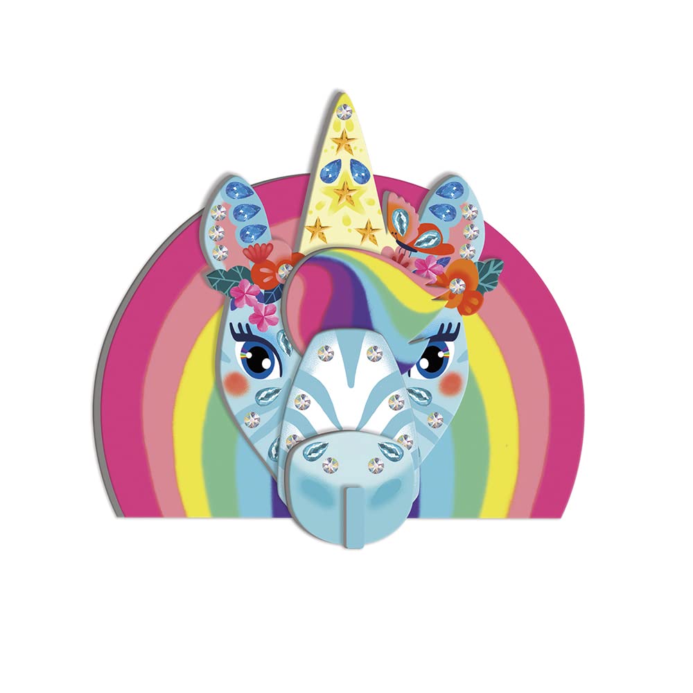 Janod - Estuche Multiactividades para Crear 6 Unicornios y Arcoíris - Les Ateliers Déco - Actividades Creativas Arte y Manualidades - Destreza y Concentración - A Partir de 7 años, J07972