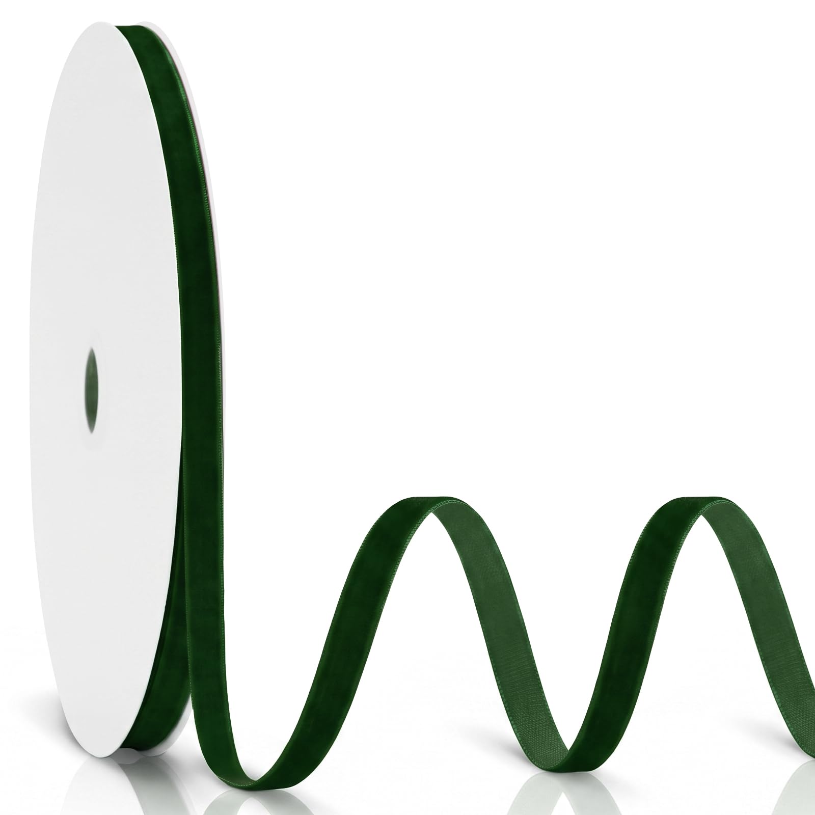jijAcraft Dark Green Velvet Ribbon: 10mmx22m Velvet Ribbon for Christmas