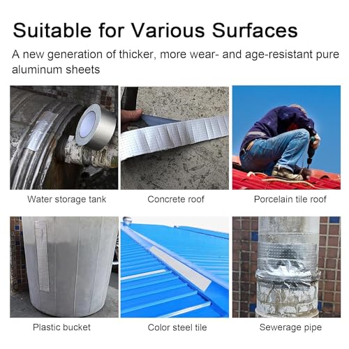 Image of Kmils Waterproof Tape for Roof Leakage | Strong Sealant Repair Tape for Roof Cracks, Gaps & Leaks | Heavy Duty, Weatherproof, UV Resistant Adhesive Tape for Outdoor Repairs (5CM*5M)