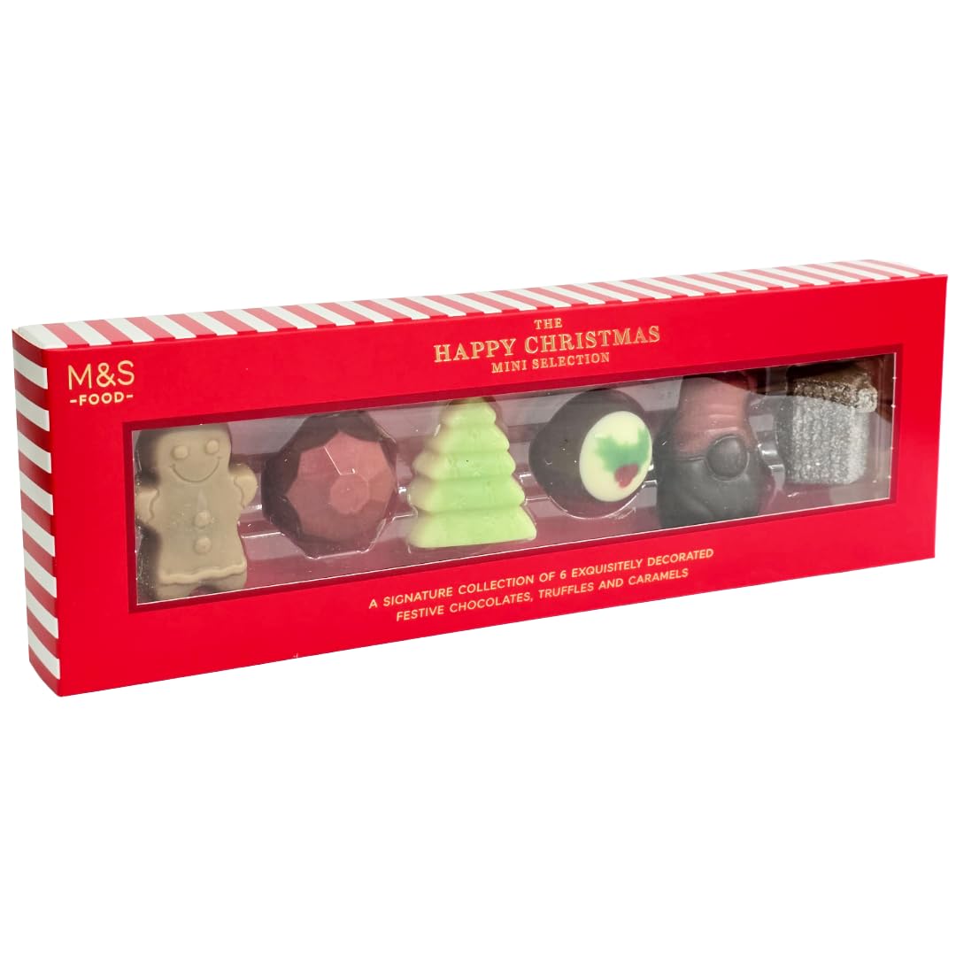M&S Happy Christmas Mini Chocolates Selection 71g, Luxury Festive