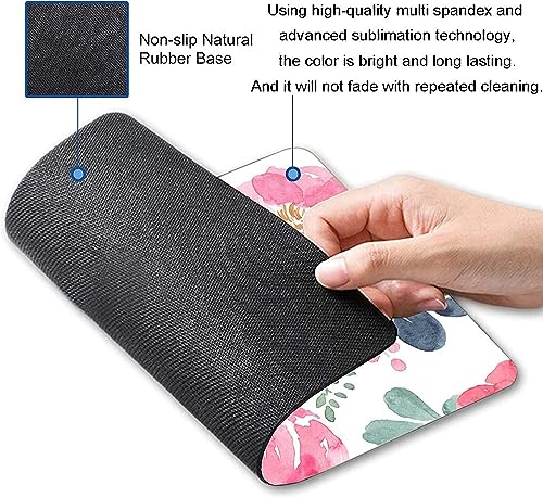 Image of Premium-Textured Mouse Pad, Non-Slip Rubber Base Mousepad for Laptop, Computer & PC, 9.5x7.9 in - Enhanced Precision, Ergonomic Comfort, Ideal for Gaming & Office (Pink Flower)
