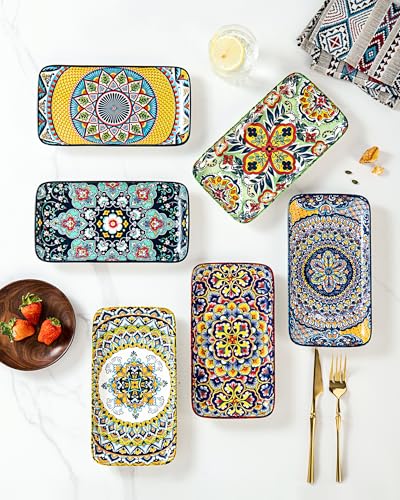 50% Off Boho Ceramic Dinner Plates – Set of 6 - Image 4