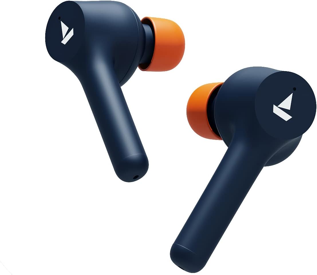 boAt Airdopes 281 Pro Bluetooth Truly Wireless with mic, in Ear Earbuds with Enx Tech, Upto 32 Hours Playback, ASAP Charge, Dual Mics, Signature Sound, IWP, IPX5, BT v5.1 (Blue Flame)