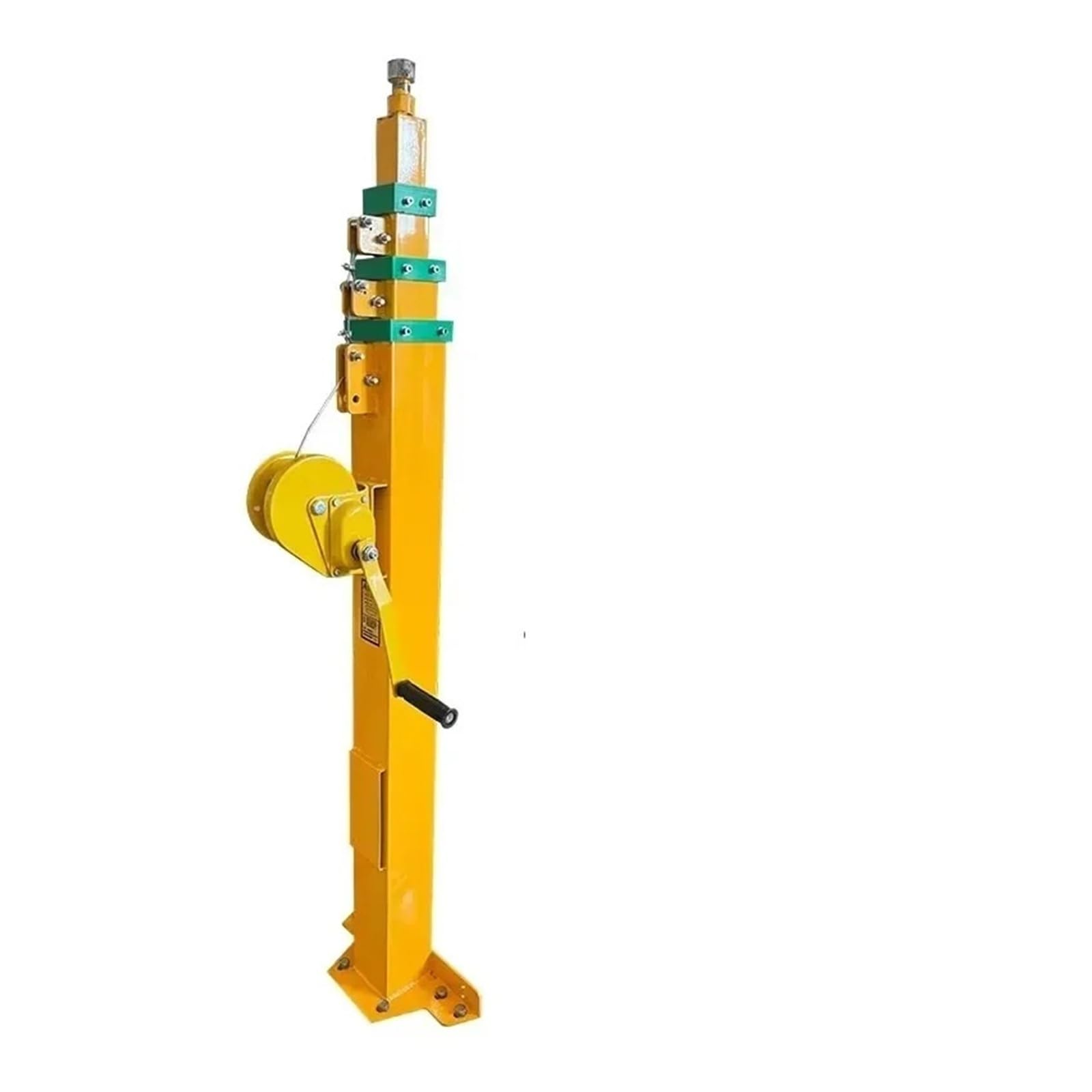 Crank Lifting Monitoring Pole Custom Manual Telescopic Mechanical Winch Lifting Mast