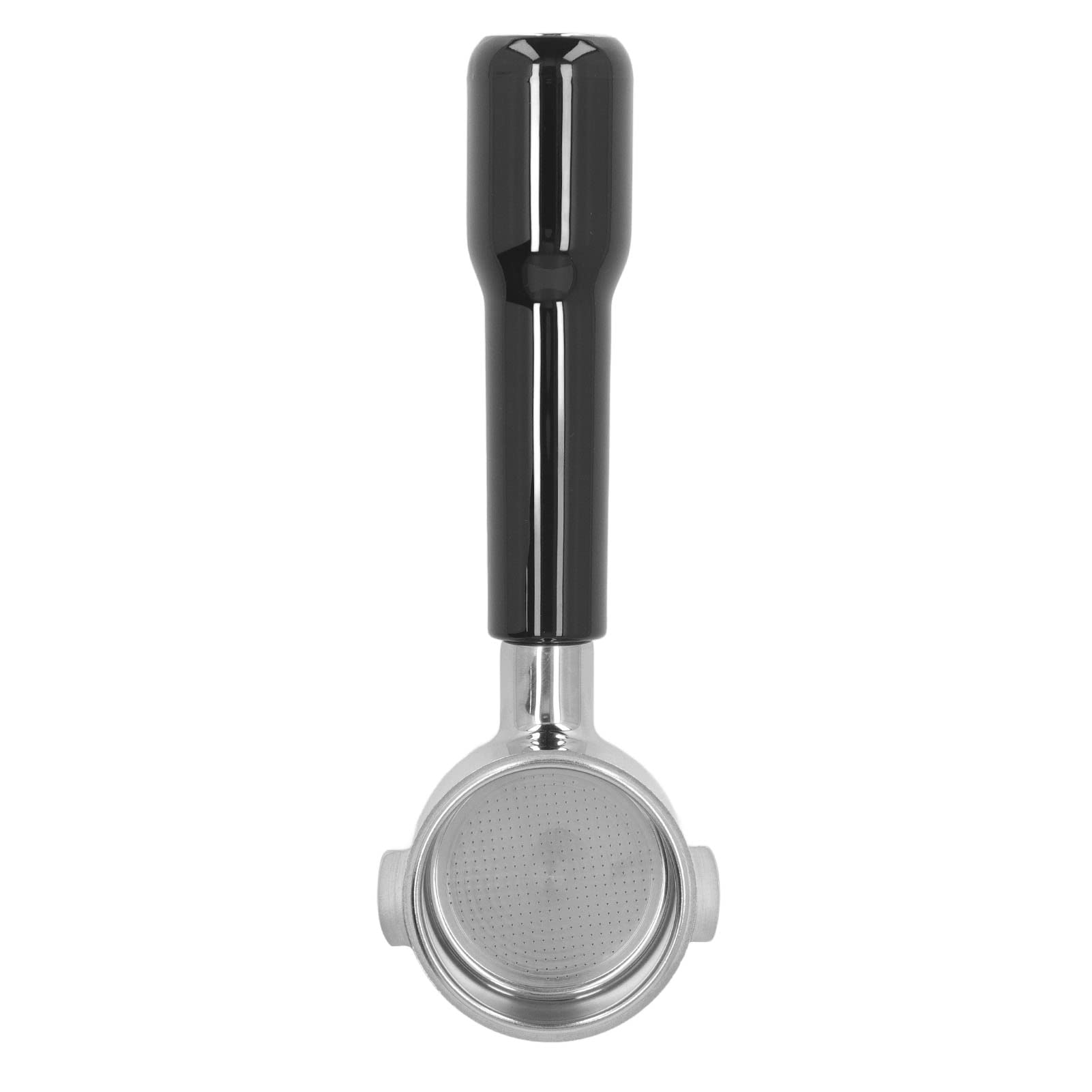 Portafiltro sin fondo de café de 51 mm, mango de café sin fondo, filtro portafiltro sin fondo, portafiltro de 2 orejas, portafiltro para cafetera ECO310 (negro)