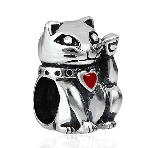 Soulbead fortune Cat charm in argento Sterling 925...