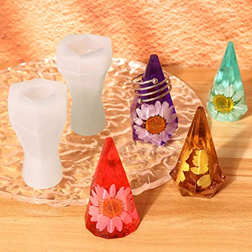 Moule pyramide cristal en silicone pour porte-bijoux en résine - 6