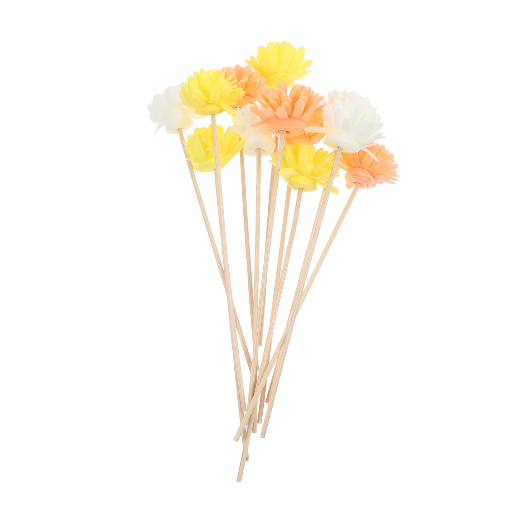 OATIPHO 12Pcs Flower Oil Diffuser Sticks Flameless Reed Diffuser Sticks for Home Decor Continuous Release with Varied Floral Styles and Colors Lightweight Portable
