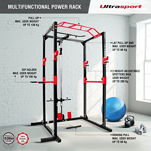 Ultrasport Multifunctional Power Rack, Basic Power Rack, Handle Set ...