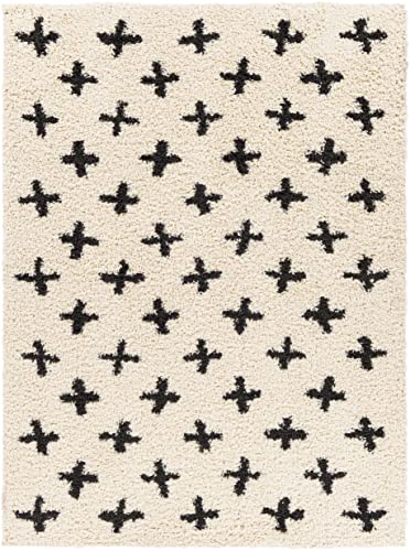 Tapete BoutiqueRugs Black Trellis 7'10" x 10' Cream miniatura 3