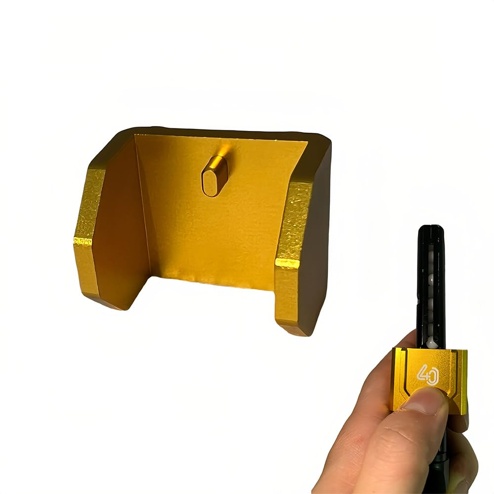 40MAX Airsoft Speed Loader for Airsoft Pistol Magazines AEG and GBB?Quick Loading to Protect Nails?Latest Version, Alloy Material (Golden)