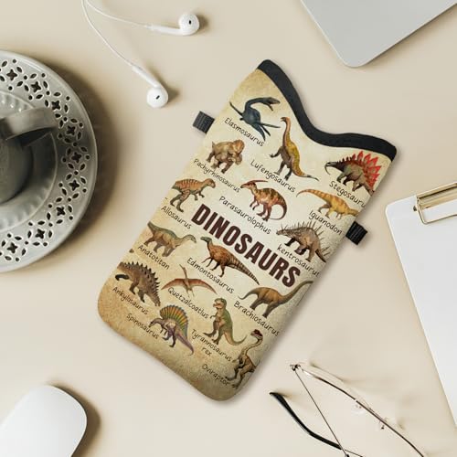 Image of Cell Phone Sleeve Pouch with Adjustable Strap - Dinosaur Stuff
