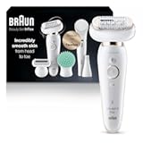 Braun Epilator Silk-épil 9 Flex 9-300 Beauty Set&comma; Facial Hair Removal for Women&comma; Hair Removal Device&comma; Shaver & Trimmer&comma; Cordless&comma; Rechargeable&comma; Wet & Dry&comma; FaceSpa