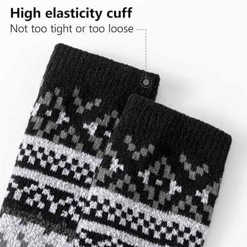 Sock Amazing Fashion Fuzzy Thermal Socks for Women - 4 Pairs Thick Cozy Super Soft Winter Crew Socks2