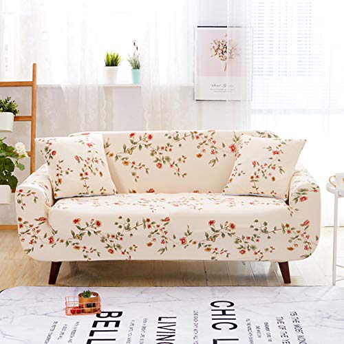 Cubre Sofas Impresión Floral Roja Funda Sofa Lavable Lavable Funda Sofá 4 Plazas Sofa Cover Anti Gatos Perros Poliéster Cubresofa Universal Duradero Couch Cover Ajustables Cubre Sofá